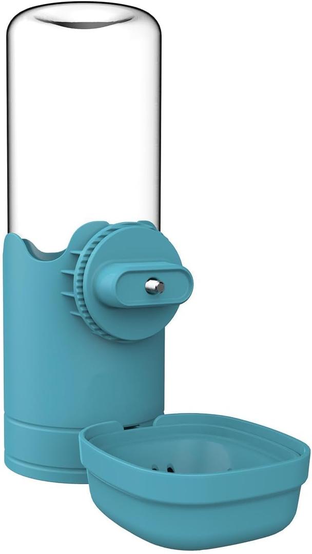 Pet Water Bottle for Cage Crate 26oz Automatic Feeding Water Dispenser for Dog Cat Rabbit (Blue, 26oz)