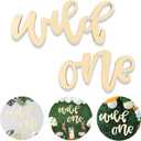 Wild One Wooden Sign - 1st Birthday Boys or Girls Cutout Wooden Letters Home Decor Wall Display Photo Booth Props, First Birthday Milestone Baby Shower Decor