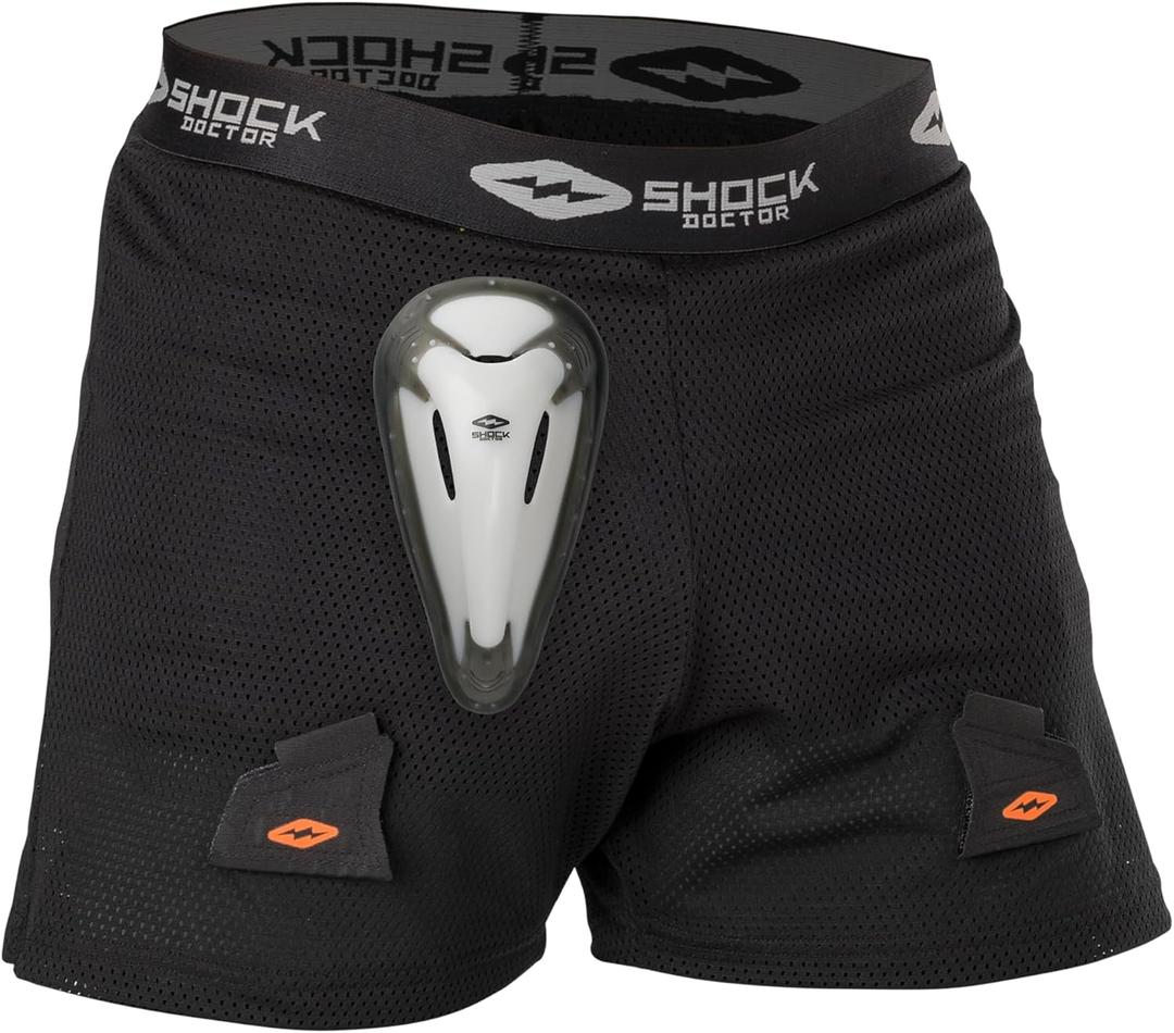 Shock Doctor Mens Loose Hockey Short Supporter with BioFlex Cup Included. for Adult Men M/L