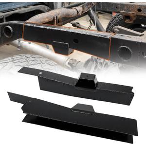 Over-Axle Frame Repair Kit Fit for 07-14 Silverado Sierra 1500 | Short Bed Only, 2WD/4WD, Weld-On Frame Sections at Bump Stop, 11GA E-Coated Steel, Rust Repair for 2007-2014 Chevy and GMC