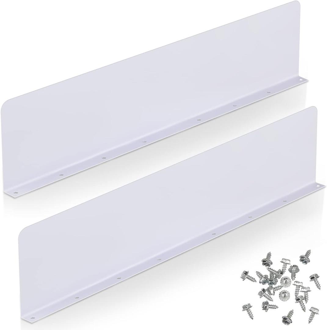 Amylove 2 Pcs Rain Gutter Valley Splash Guards Downspout Diverter Roof Rain Diverter Roofing Gutter Guards with 20 Screws Gutters for House Residential Flat Shingle Roofs Corner(Straight Style,White) Amylove 2 Pcs Rain Gutter Valley Splash Guards Downspout Diverter Roof Rain Diverter Roofing Gutter Guards with 20 Screws Gutters for House Residential Flat Shingle Roofs Corner(Straight Style,White)