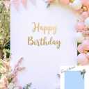 Square Arch Backdrop Cover, 6.6FT x 4FT White Blue Stretchy Spandex Fitted Square Arch Stand Cover for Birthday Party Wedding Ceremony Banquet Photo Decoration