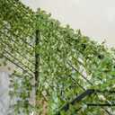 CQURE 140 Pack 980Ft Artificial Ivy Garland,Ivy Garland Fake Vines UV Resistant Green Leaves Fake Plants Hanging Vines for Home Kitchen Wedding Party Garden Wall Room Decor