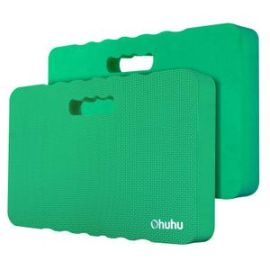 Ohuhu Premium Thick Kneeling Pad, 2-Pack Large Comfortable Gardening Knee Mat with 2 Different Surfaces, Extra Thick Knee Cushion Kneeler for Gardening, Work, Baby Bath, Exercise, 17 x 11 x 1.5 Inch (Green)