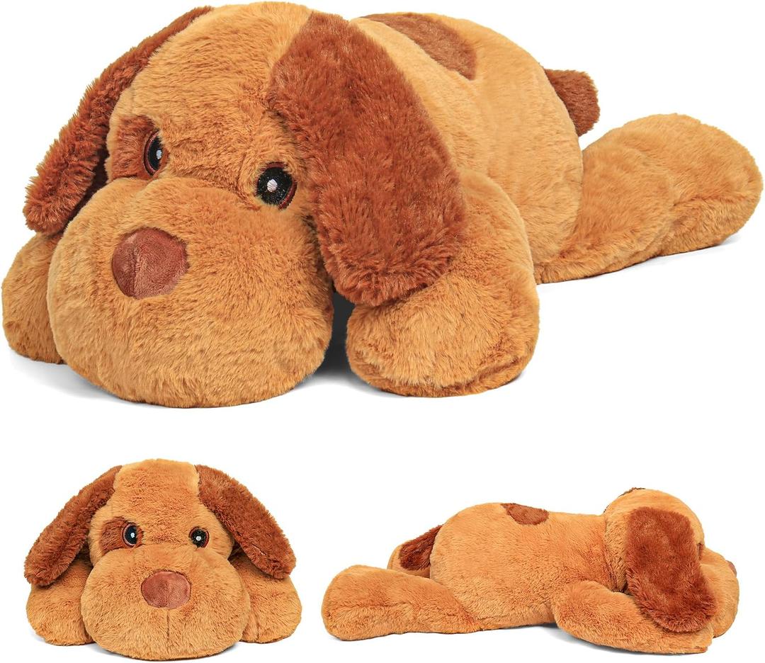 JellyMallow 5lbs 24 Inch Dog Weighted Stuffed Animals, Weighted Dog Plush, Weighted Stuffed Animal Plushies Pillows Gifts for Adults, Women, Men, Boys, Girls and Kids