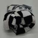 Panku Checkered Blanket, Ultra Soft Black and White Checkered Throw Blanket, Warm Fluffy Checkerboard Blanket for Couch and Sofa (50x60 Inches, Black and White)