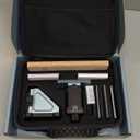 PATENTED ORIGINAL ADJUSTABLE ROLLING KNIFE SHARPENER KIT: Adjustable Height, 30 Angle Options, 5 Removeable Whetstone Plates, Leather Strop with Travel Case - Kitchen Knife Sharpener