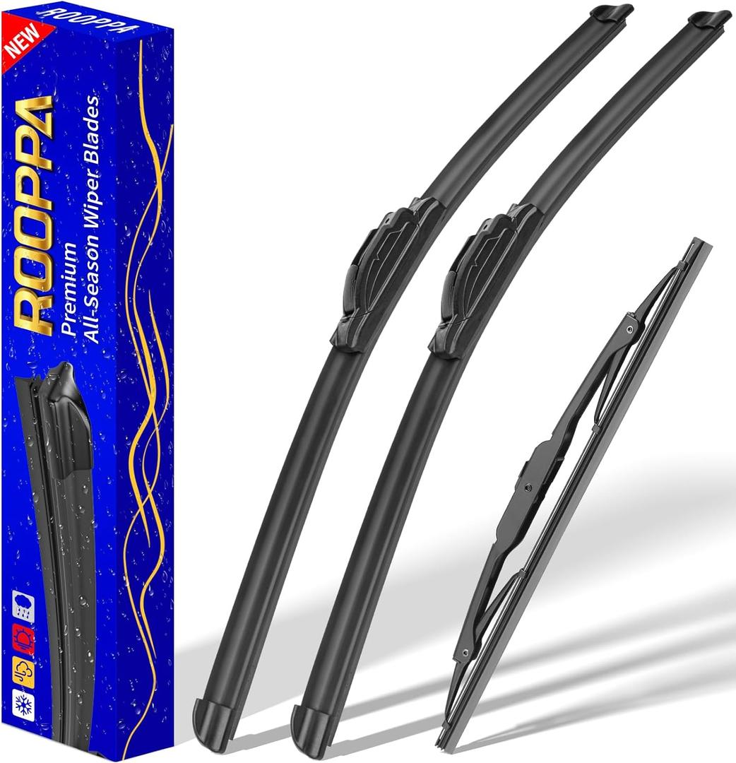3 wipers Replacement for 2017-2023 GMC Acadia, Windshield Wiper Blades Original Equipment Replacement - 24"/20"/10" (Set of 3) U/J Hook