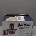 GANIZA Food Processors, Electric Food Chopper with Meat Grinder & Vegetable Chopper - 2 Bowls (8 Cup+8 Cup) with Powerful 450W Copper Motor - Includes 2 Sets of Bi-Level Blades for Fruits/Meat/Nuts (Black)