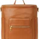 FAWN DESIGN The Original Diaper Bag, Faux Leather Diaper Bag Backpack, Vegan Leather, Large Capacity Baby Bag for Mom