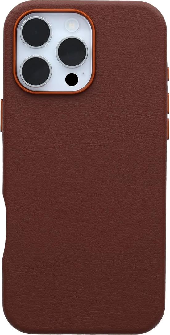 OtterBox iPhone 16 Pro Max Symmetry Series Cactus Leather for MagSafe - Rich Adobe Brown