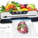 Automatic Food Vacuum Sealer Machine, Beelicious 8-In-1 Food Vacuum Saver with Starter Kits, Pulse Function, Moist & Dry Mode and External VAC for Jars and Containers, Silver-Grey