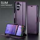 for Samsung Galaxy S24 Case Wallet with RFID Blocking Card Holder, PU Leather Kickstand Protective Flip Phone Cover Fit for Galaxy S24 6.2", Purple