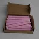Funtery 48 Pcs Flameless LED Taper Candles 11 Inch Battery Operated Flickering Candles Bulk for Christmas Church Wedding Party(Pink, Classic Style)