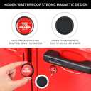 Keyhole Covers for Jeep Wrangler JL Gladiator JT 2018-2025 2026 Door Security Accessories Magnetic Keyhole Door Lock Cover Waterproof Protection Item Black and Red