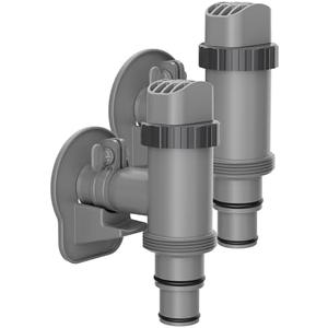 SHAPON Above Ground Swimming Pool Plunger Valve & Swimming Pool Pipe Holder Set- Replacement Pool Accessories Compatible with Intex Pools (2 Each)