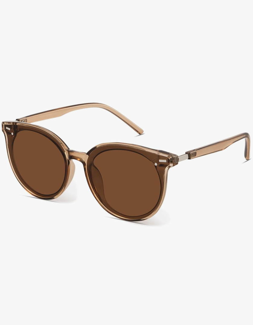 Livho Polarized Sunglasses, Retro & Oversized Shades for Women with Round Lenses