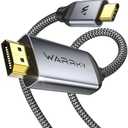 WARRKY USB C to HDMI Cable 4K 60Hz[Anti-Interference, Gold-Plated Plugs] Aluminum HDR Type-C to HDMI 2.0 Cord, Thunderbolt 3/4/5 Compatible for iPhone 15/16 Series, MacBook, iMac, iPad Pro, Galaxy-6ft