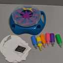 Spin Art Machine Variable Speed, Battery Operated Spinner - Paint Spinner with Splatter Guard, Washable Paint, Spin Art Kit, Art Design Card, Stem Toys, Kid Arts and Crafts, Girls Boys