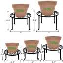 Metal Plant Stand 5 Pack Plant Stands for Indoor Outdoor Plants Multiple Heavy Duty Flower Pot Stand Holder Rustproof Iron Round Plant Shelf for Planter Outdoor Plant Stand for Patio & Garden Dcor