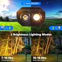 Flacchi Solar Lights Outdoor Waterproof - 2 Lighting Modes Solar Powered Garden Yard Spot Lights for Outside Landscape (Warm White, 4 Pack)