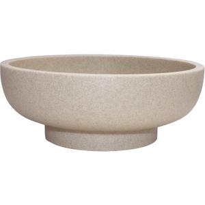 LIN CHUAN Large Decorative Bowl, Fruit Bowl for Kitchen Counter, Modern Resin Bowl for Home Decor, Key Holder for Entry Table, Sand Beige