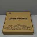 Bamboo Corner Bread Box for Kitchen Counter, 2 Tier Bread Keeper Wooden Round, Farmhouse Bread Storage Bin for Kitchen Countertop, Counter Organizer for Bread, Cup, Fruit, Spice, Snack