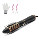 Round Hair Blow Dryer Brush - 1.6 Inch Ceramic Barrel Hair Dryer Brush for Short/Middle Hair, One Step Hair Drying, Volumizing, Straightening and Styling, Negative Ionic Dryer Brush, Black-Golden
