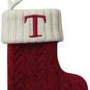St. Nicholas Square Mini Christmas Stocking - Letter T