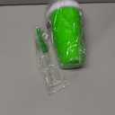 Slushie Cup, DIY Magic Slushy Maker Cups, Portable Slushy Cup for Juices, Milk and Ice Cream Make, Double Layers Silica with Lid & Straw for Kids, Friends, Family (Green)