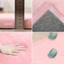 ACOMOPACK Baby Play Mat for Floor 1.3" Thick Memory Foam Play Mat 79"157" Tummy Time Crawling with Non-Slip Bottom for Living Room,Nursery,Soft Velvet Playpen Mats for Kids,InfantsPink