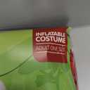 Spooktacular Creations Adult Inflatable Dinosaur Costume, Riding a Raptor, Printing T-rex Air Blow-ups with Light Eyes (Red)