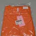 Womens Long Sleeve Tunic Tops Dressy Casual Crewneck Pleated Shirts Fashion Trendy (Medium, Orange)