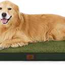 Bedsure XL Dog Bed Large Sized Dog -Orthopedic Waterproof Extra Large Pet Beds with Removable Washable Cover, Egg Crate Foam Mat, Suitable for Pet Up to 100 lbs (Dark Green)