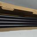 KAMANINA 1 Inch Double Curtain Rod 66-120 Inch, Heavy Duty Dual Rods, Black