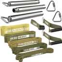 Long Resistance Bands for Working Out Men and Women - Set of 5 Pull-Up Bands, Rubber Handles and Door Anchor - Workout Bands Resistance for Men - Exercise Bands Resistance Bands Set