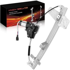 Front Left Driver Side Power Window Regulator with Motor for:-Jeep WJ Cherokee 2000, Grand Cherokee 2000 2001 2002 2003 2004, 2 Pins Connector Replace# 55363287AA 741-556 741556 55363287AB