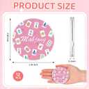 Roowest 12 Pcs Mahjong Themed Compact Mirror Bulk for Purse Folding Mini Pocket Double Sided Mirror for Women Mahjong Party Favors Trave Gift