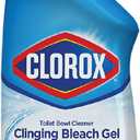 Clorox Toilet Bowl Cleaner, Clinging Bleach Gel, Cool Wave Scent, 24 Ounces (24 Fl Oz (Pack of 1))