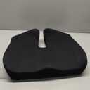 Cushion Lab Patented Pressure Relief Seat Cushion for Long Sitting Hours on Office & Home Chair - Extra-Dense Memory Foam for Soft Support. Car Pad for Hip, Tailbone, Coccyx, Sciatica - Black