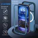 DEERLAMN Magnetic Shockproof Case for iPhone 16 6.1-Inch, [Compatible with MagSafe] [Military Grade Drop Protection] 2-Layer Durable Bumper Heavy Duty Protecive Phone Cover, Blue
