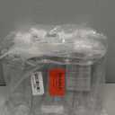 JUVITUS 12 oz Clear Professional Cylinder Plastic Bottles with White Fine Mist Sprayer (12 Pack)