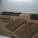 GoSports 4 ft x 2 ft Regulation Size Wooden Cornhole Boards Set with Light Brown Finish - Includes Carrying Case (Choose Your Colors) (No Bean Bags)