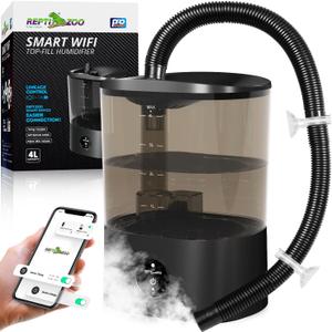 REPTI ZOO Smart WiFi Reptile Fogger with Timing, 4L Reptile Terrariums Humidifier, Fog Machine Mister for Chameleon Frog Turtle Gecko | Misting System Spray Kit for Amphibia, Plants | Linkage Control