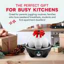 Dash Rapid Egg Cooker - Boiler, Poacher & Steamer - Includes Measuring & Recipe Guide - Dishwasher Safe - BPA Free - Holds 7 Eggs, Black