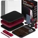 Nicpro Professional Miniature Painting Kit with Wet Palette, Miniature Painting Handle & 11PCS Detail Paint Brushes Drybrush, Sponge, Pallet Paper, Brush Holder, Mixing Paint Saver Palette