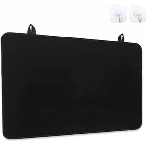 Stove Top Covers for Electric Stove 31x24 Inches, Black HeatResistant Glass Cooktop Protector, Pure Black Solid Color Simple Minimalism Art Ceramic Stovetop Countertop Covers Mat, Oven Cover