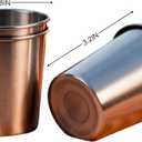 2 x 3 Pack Stainless Steel Cups – 8 oz Metal Cups for Drinking, Shatterproof & Reusable 304 Stainless Steel Pint Glasses, Stackable Small Metal Cups for Bathroom, Office & Home Use – Silver