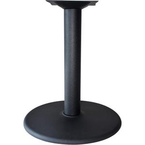 Round Metal Table Base - 24 Inch Cast Iron Base with 4 x 25 Inch High Metal Column for Indoor Outdoor Restaurant