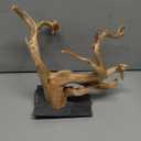 Large Driftwood for Aquarium, 8.5-11.5 Inch Spider Wood on Slate Stone, Natural Spiderwood Aquarium Driftwood Aquascaping Wood for Reptile Enclosure, Terrarium, Vivarium, Reptile Tank, Fish Tank Decor